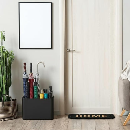 Can Store 15 Umbrella Holder for Entryway Corner with Drip Tray, Umbrellas Stand Rack Space Saving Storage Organizer, Compact Umbrella Holder Indoor for Home Office Decor(Black)