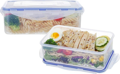 KIGI 2 PACK 38.9Oz Reusable Meal Prep Containers with Lids, Airtight Food Storage Containers Set, Leak-proof To Go boxes for Food, Microwave & Freezer & Dishwasher Safe