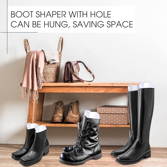 16 Pcs (8 Pairs) Boot Shaper Form Inserts Foam Boot Tall Inserts Support for Women Men, 12'', 14'', 16''