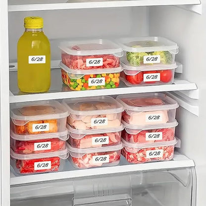 MaxGear 1000 Removable Freezer Labels 1x2 Inch, Waterproof Oil Resistant Stickers No Residue for Food Containers Pantry Jars Organization Meal Prep, 1 Roll