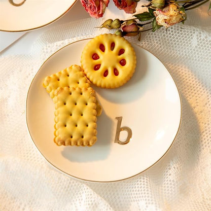 COMMGOAL Ceramic Ring Holder for Jewelry, Jewelry Tray, Ring Dish, Aesthetic Room Decor, Engagement Gifts Bride Gifts Wedding Gifts for Women, White, 4.75"(B)