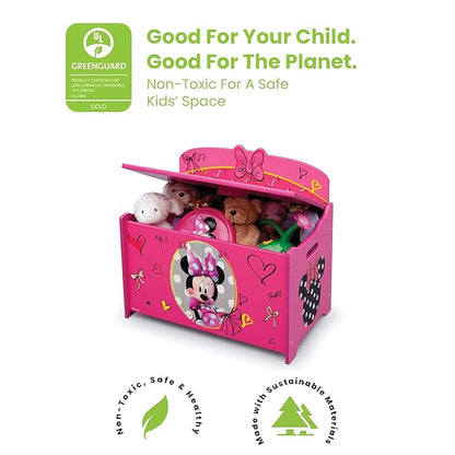 Delta Children Deluxe Toy Box, Disney Minnie Mouse