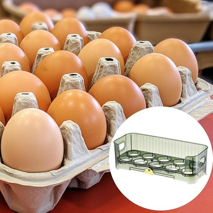 Egg Holder,Home Egg Container for Refrigerator Side Door Egg Dispenser Stackable Organizer Tray Container for Kitchen or Pantry Organizers and Storage Cupboard Cabinet, Green