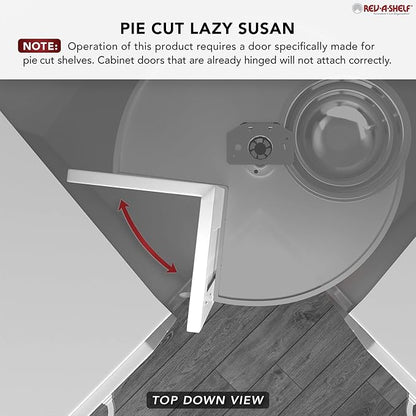 Rev-A-Shelf 24" Pie-Cut Lazy Susans 2-Shelf, White