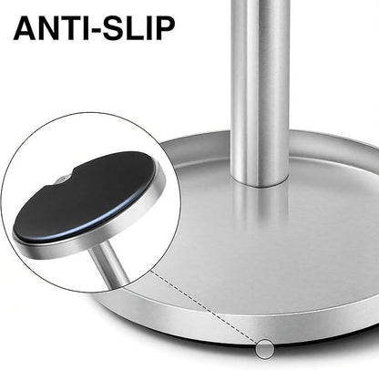 Toothbrush & Toothpaste Holder for Bathroom Countertop, Metal Electric Toothbrush Stand with Razor Slot, Ideal Design Caddy for Kids & Family, Brushed Silver