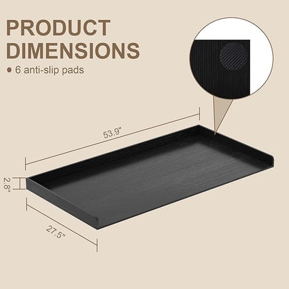 ChooChoo Washer Dryer Countertop, Laundry Room Topper for Folding Clothes and Storage, Over Machine Organizer Table, Black