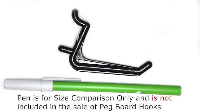 JSP Manufacturing Jumbo Pegboard Hooks Black Garage Tools Hammer Air Tool Storage Organization Jewelry (100)