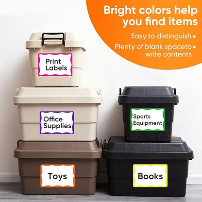 6 x 4 inch Large Moving Labels for Boxes, Packing Labels Stickers for Moving Color Coded Blank Labels Stickers, 160pcs Moving Stickers for Home Organization Projects, Kitchen, Storage Bins(8 Color)