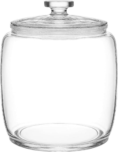 kitchentoolz 2.5 Gallon Extra Large Glass Cookie Jar with Airtight Lid – XL Clear Storage Container for Bulk Cookies, Candy, Flour, Dog Treats & More – Oversized Jar for Kitchen or Laundry Room