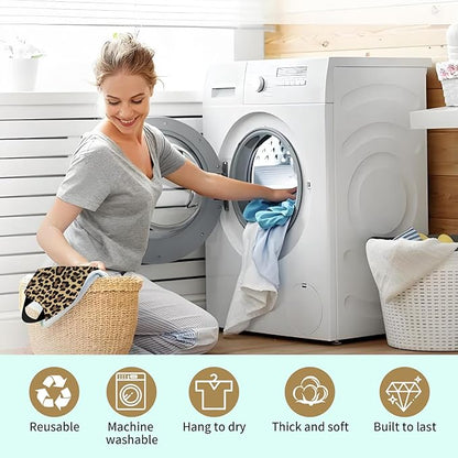 Plastic Bag Holder, Wall Mount Grocery Bag Organizer, Funny Hanging Trash Bag Storage Dispenser for Home Kitchen Luxuious Leopard