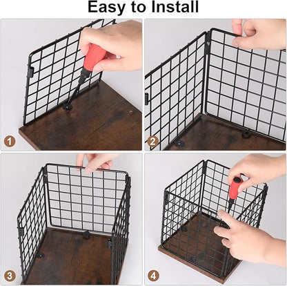Coffee Pod Holder Basket, Coffee Holder Organizer with Wooden Base Sturdy Coffees Pod Holder Organizer for Kitchen Counter and Office Desktop (Square Grid)