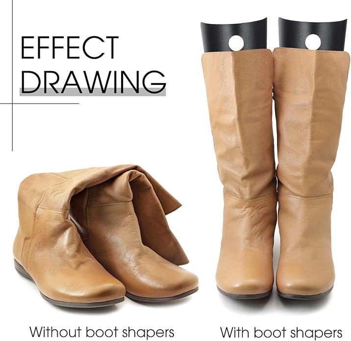 6 Packs Reusable Boot Shapers for Tall Boots Inserts Support for Women and Men to Keep Shape