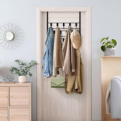 PAPAGIFTREE Over The Door Hooks for Hanging, 14 Hook Over Door Hanger and Towel Rack for Bathroom