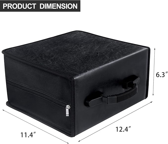 CD/DVD Case Binder - 400 Capacity Disc Storage Holder, Black PU Binder