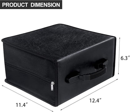 CD/DVD Case Binder - 400 Capacity Disc Storage Holder, Black PU Binder