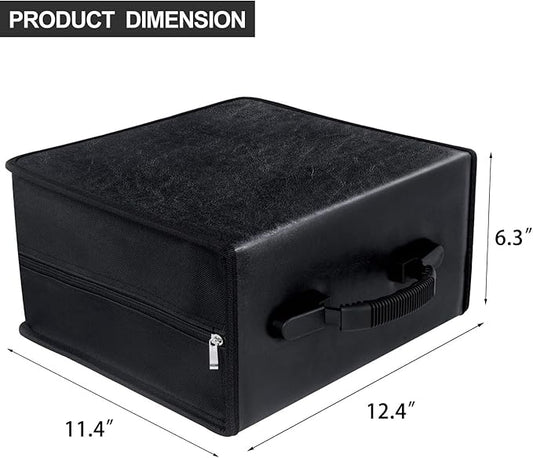 CD/DVD Case Binder - 400 Capacity Disc Storage Holder, Black PU Binder