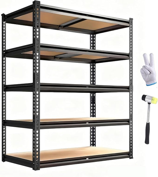 Garage Storage Shelves 72'',2400 LBS Garage Shelving Units, Storage Shelves Heavy Duty, Basement Shelving, Metal Shelving Units Free Standing