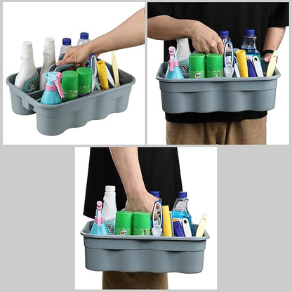 Parlynies All-Purpose Cleaning Caddy, Cleaning Tool Organizer with Handle Portable Shower Caddy Basket, Grey, 6 Pack