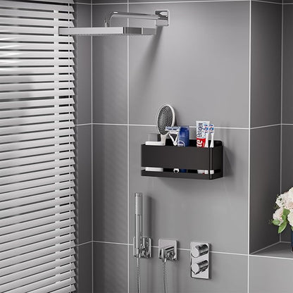YESENT Aluminum Electric Toothbrush Holder - Bathroom Wall Mounted Toothbrush Holder (Black, Three Slot)