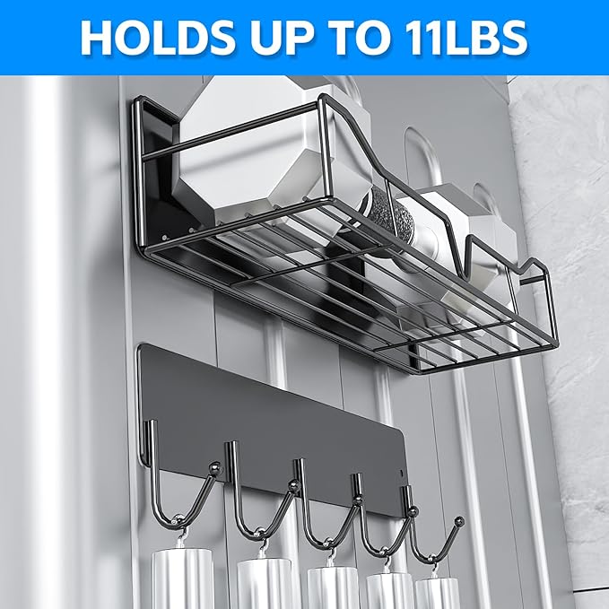 DmGoJZkV 5PCS Washing Machine Storage Rack with Hooks and Hangers, Refrigerator, Washing Machine, Microwave, and Barbecue Grill Warehouse Storage Rack