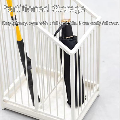 Indoor Metal Umbrella Stand，Umbrella Storage，Tall Metal Standing Umbrella Holder，Umbrella Holder for entryway，for Hotel，Offices，Home，Commercial(Black,40 * 25 * 62cm/16 * 8 * 24.4in)