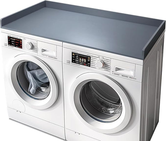 Washer Dryer Countertop, 27.5" x 54" Bamboo Washer and Dryer Countertop for Laundry Room Organization (Gray)