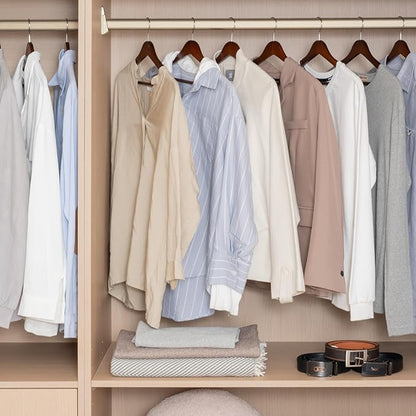StorageWorks Clothes Hangers, Wooden Hangers 30 Pack for Closet, Wood Hangers for Coats, Shirts, Jackets, Pants, Suits, Walnut Color