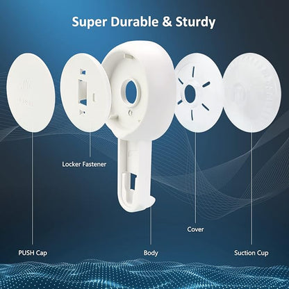 TAILI Suction Toothbrush Holder for Shower Wall, No Nail, No Glue, No Tool! Self-draining Shower Cup for Razor, Toothpaste, Kitchen Tableware, Strong Suction Cup Toothbrush Holders for Bathroom, White