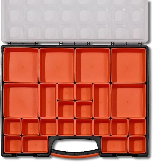 EMENTOL 3PCS Multi-Purpose Portable Organizer Box Set with 72-Removable Compartments, 3 Pieces Professional Boxes with Dimension 16.2"L*13"W*2.3"H