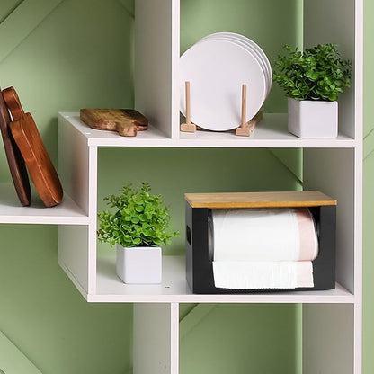Trash Bag Dispenser,Wood Garbage Bag Dispenser,Stackable Trash Bag Holder,Under Sink for Kitchen, Pantry, Laundry Room, Cabinet Organizer and Storage