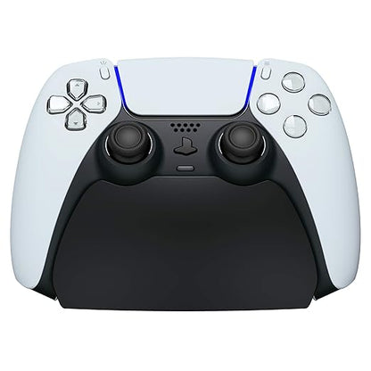 PlayVital 2 Pack Controller Display Stand for ps5, Gamepad Stand Desk Holder for ps5 Controller Accessories with Rubber Pads, Solid Black