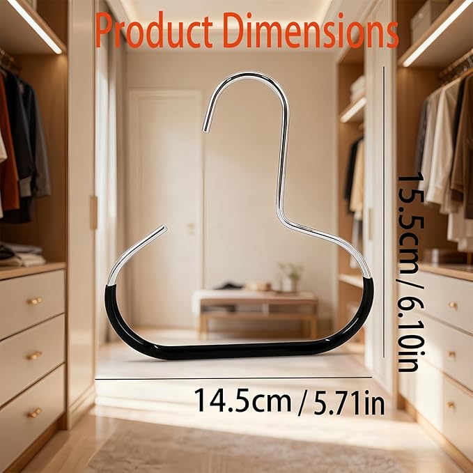 Durable Steel Hangers Maximize Closet Space with Versatile Storage, Hat Organizer Durable Stainless Steel, Durable Steels Hangers for Caps, Ties, Scarves, Clothes (Mixed,8pcs)