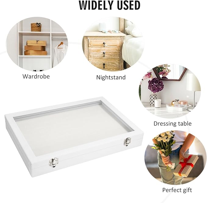 Rings Organizer Tray 100 Slot Velvet Ring Earring Storage Box TranSparent Cover Jewelry Store Ring Display Box Jewelry Display Cabinet for Girl Wife Mother