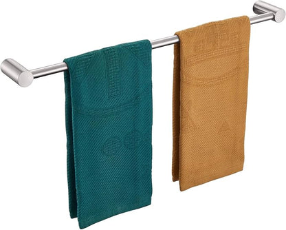 KOKOSIRI Towel Bar Brushed Nickel 24-Inch Bathroom Towel Holder Single Rack Bathroom Hardware Accessories Wall Mounted Stainless Steel, B4007BR-L24