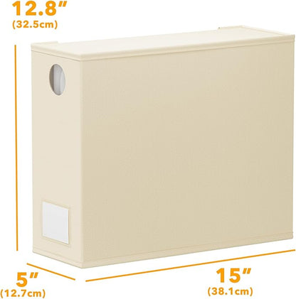 SpaceAid 3 Pack Bed Sheet Organizers and Storage, Foldable Linen Closet Organizer, Set Folder Keeper With Window XL (Queen & King Size) Bedding Container (Beige)
