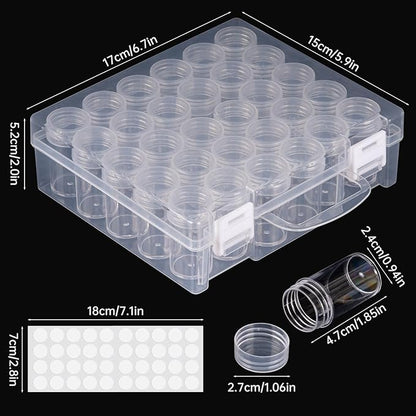 Bead Organizer, Bead Containers, 30 Grids Diamond Painting Storage Containers Clear Bead Organization Diamond Painting Accessories Small Storage Container for Beads Seeds Glitter Rhinestones (1 Pack)
