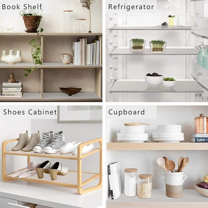 Kitchen Shelf Liner Drawer Liners, Non-Adhesive Refrigerator Liners Waterproof Fridge Mats with Strong Durable Kitchen Cabinets Mat for Drawers, Shelves, Pantry