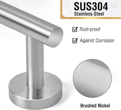 HITSLAM Brushed Nickel 19.8 Inch Towel Bar for Bathroom, SUS304 Stainless Steel Bathroom Towel Rack Wall Mounted, Modern Home Decor Bath Towel Holder with Hardware Accessories