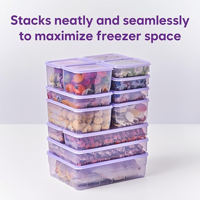 THX_SOYOON Twist-Release Freezer Containers, Family pack, 26pcs | Flexible When Frozen, No-Thaw Release | Anti-Break, BPA-Free, Stackable | Made in Korea