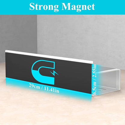 4 Pack Magnetic Spice Storage Rack Organizer for Refrigerator and Oven, Silver Fridge Organizers and Storage