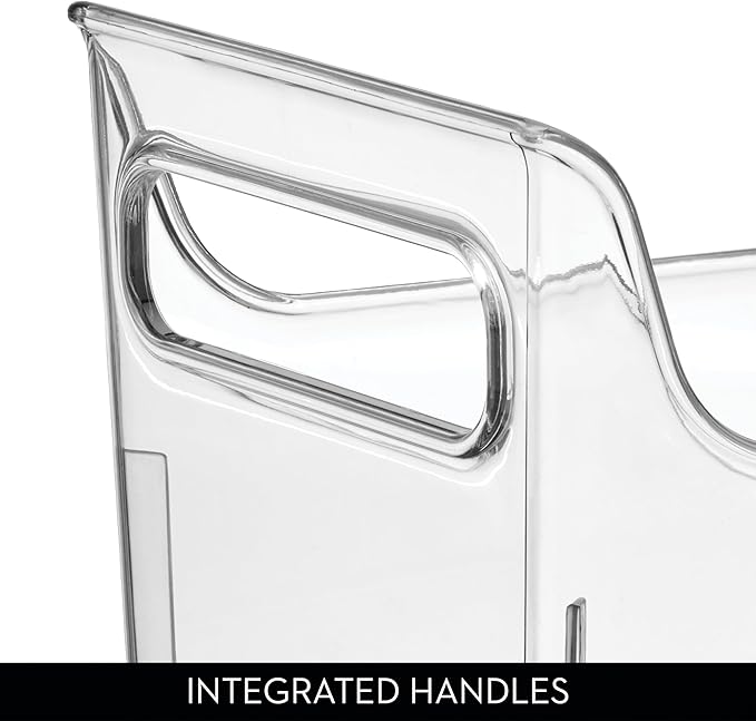 iDesign Plastic Condiment Organizer with Handles for Fridge - Clear - Made in USA