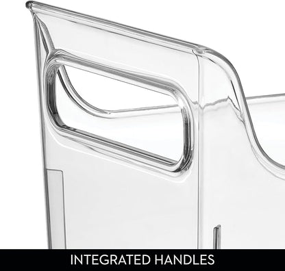 iDesign Plastic Condiment Organizer with Handles for Fridge - Clear - Made in USA
