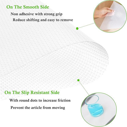 Shelf Liners for Kitchen Cabinets Non Adhesive Drawer Liner, 20 in x 20 FT Non Slip Waterproof Washable Refrigerator Mats for Wire Shelf,Bathroom Shelves,Fridge,Dresser,Shoe Rack