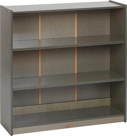 ECR4Kids Wooden Classic Bookcase with Adjustable Shelves, 36in, Classroom Bookshelf, Grey Wash