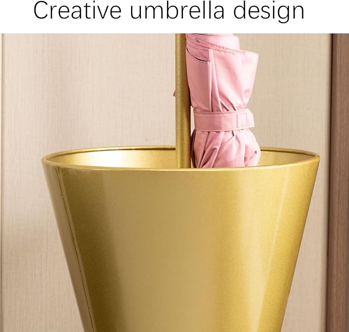 Metal Entrance Umbrella Stand Holder Indoor，Umbrella shape,Modern tall Large Capacity Umbrella Storage stand ， For Hotel，Offices，home，Commercial(Green)