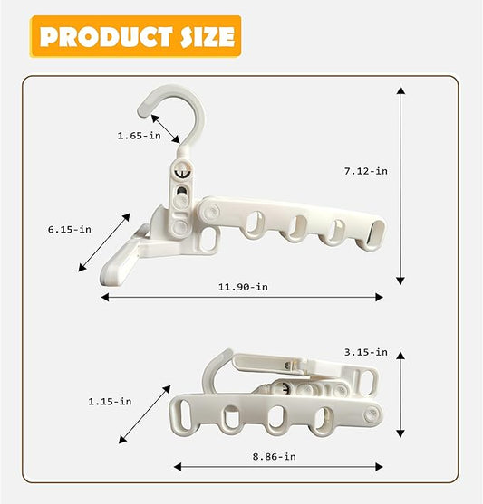 Over The Door Hooks Hanger,Foldable Portable Folding Hangers,Hanging Rack,Clips,Essentials for Cruise,Vacation,Camping,RV,Road Trip,Hotel,Business Travel, Student Apartment(White Box)