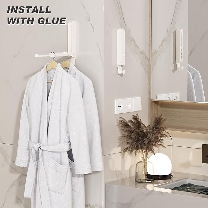 Over The Door Collapsible Drying Rack - Portable & Foldable, Indoor Small Hanging Clothes Drying Rack, White