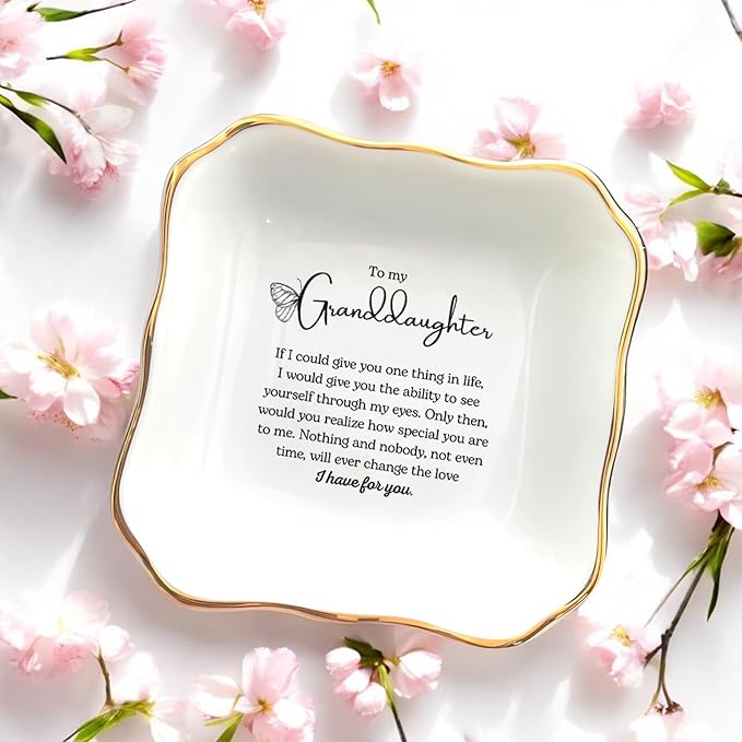Granddaughter Gift, Ring Dish, Gift for Granddaughter, Granddaughter Birthday Gift, Granddaughter Wedding Day Gift, Gift from Grandma, Granddaughter Present, to My Granddaughter