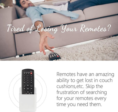 4 Pcs Remote Control Holde Wall Mount, TV Controller Holder, Self Adhesive Remote Holder, Wall Pen Holder Storage Accessories for Home Office School (White)