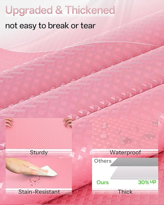 Shelf and Drawer Liner for Kitchen Cabinet, Non-Adhesive 24in x 360in Waterproof Contact Paper Refrigerator Liners Thickened Durable EVA Material Non Slip Mat for Dresser Cupboard Pantry Protector
